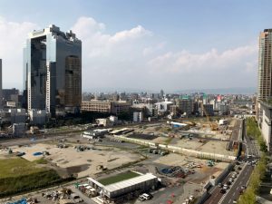 着々と工事が進む「うめきた２期地区」(2021年9月撮影）