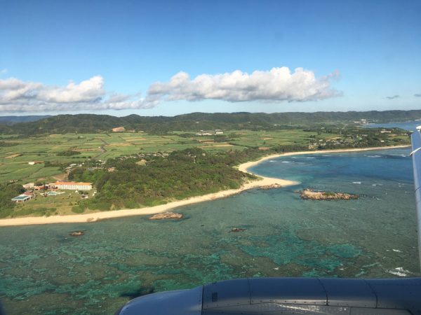 飛行機から見た奄美大島