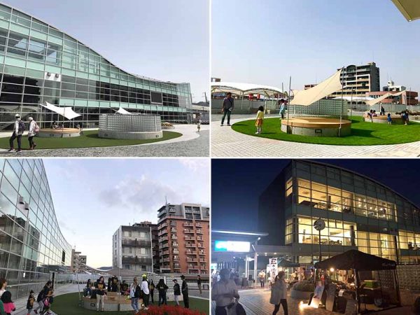 ホーホゥはナカイチ2階に面した「博多南駅前公園」の管理運営も手掛ける。屋外ならではのイベントスペースとして活用されている（写真提供：こととば那珂川）