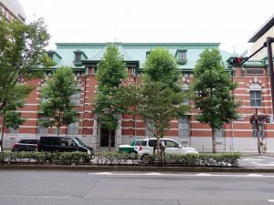 みずほ銀行京都中央支店。復元された辰野建築