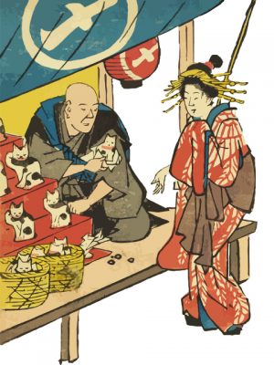 江戸時代の庶民が普段買い物をするのは床見世や葦簀張（よしずばり）と呼ばれる簡易商店であった