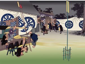 大名の威厳や格式を示す本陣での風景。参勤のための費用は、世の中が平和になるとともに、大名の財政を徐々に圧迫していった