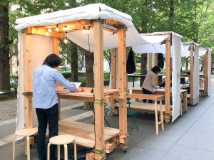 「Nikken Wood Lab」が開発した組み換えできる自由さと可能性を拡げる木質ユニットで、森林と社会をつなぐ