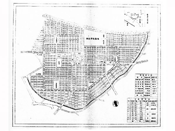 住宅営団古市場の住宅計画図（『新建築』18巻10号、1942）