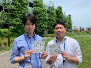 岡崎市役所 都市政策部 都市施設課 QURUWA戦略係の早田純一さん（左）と小林佑大さん（右）