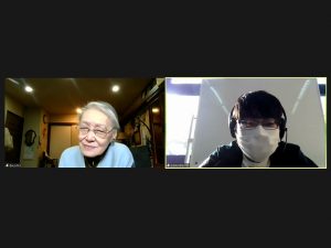 世田谷トラストまちづくりの山田さん（写真右）と、きんしゃいの米屋さん（写真左）。今回は他のオーナーさんを含め約20人が参加。米屋さんのバイタリティあふれる経験談や参加者との交流は、とても楽しい時間だった