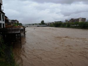 平成30年7月豪雨の際の鴨川