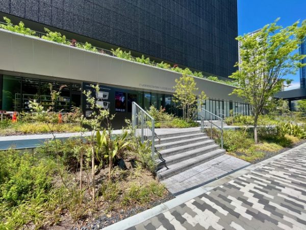 1階東側は道路に面している。この部分にショップやカフェが入る