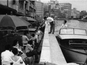 当時はグリル・リバーサイドに船で乗り付ける客もいたそうだ（写真提供：きりう不動産信託株式会社）