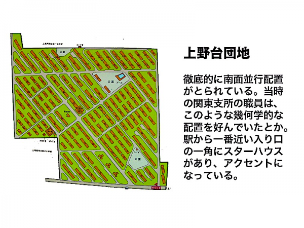 板状住棟が整然と並ぶ高島平団地（東京都板橋区）。背後に高層化された板状住棟も見える
