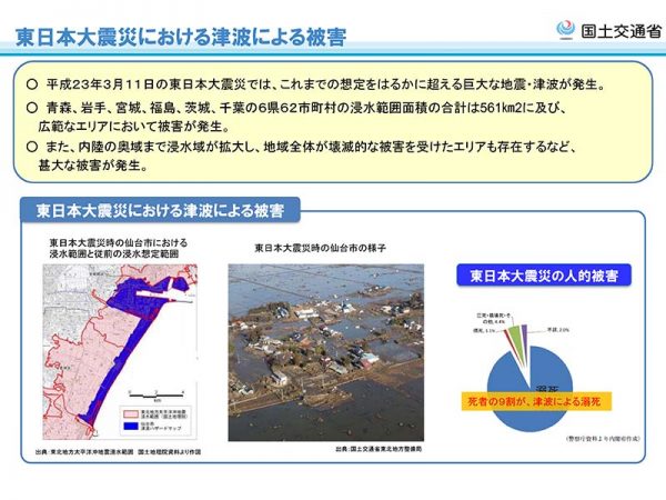 全国の市区町村で、津波対策が進められている