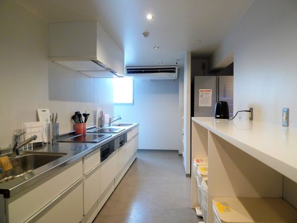 「Dine & Communicate」のキッチンカウンター裏手に配されているシステムキッチン