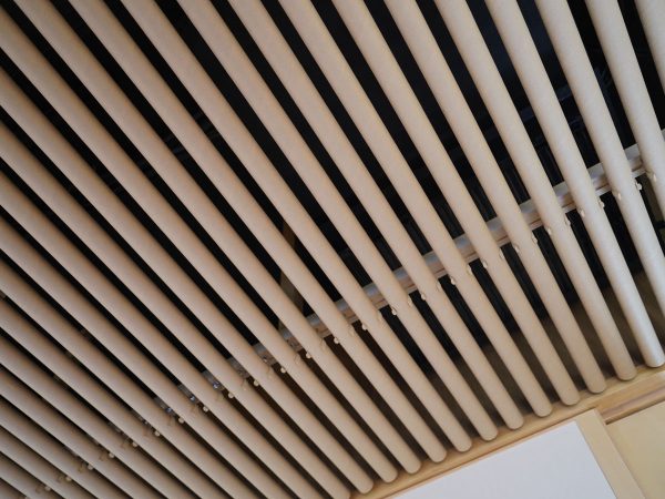 天井には、紙管が用いられている