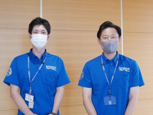 取材に対応くださったお二人。右は福島ロボットテストフィールド事業部長の本宮幸治氏。左は総務企画課の安田浩樹氏