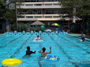 夏にはプールを開放。好評につき来年も企画したいとのこと