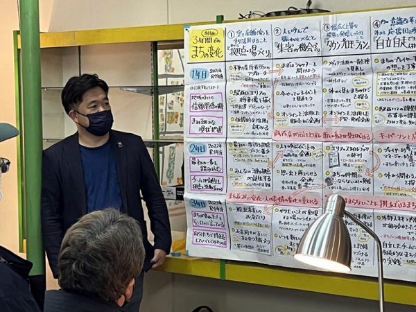 JR古賀駅西口にある商店街。かつては活気があふれていたが、今は閑散としている