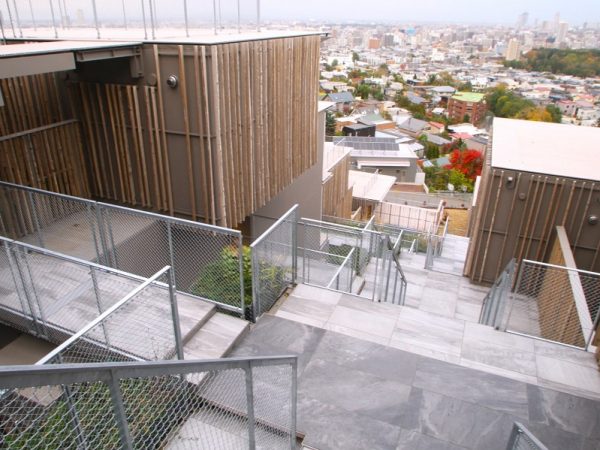 大型のペットも一緒に歩ける屋外階段