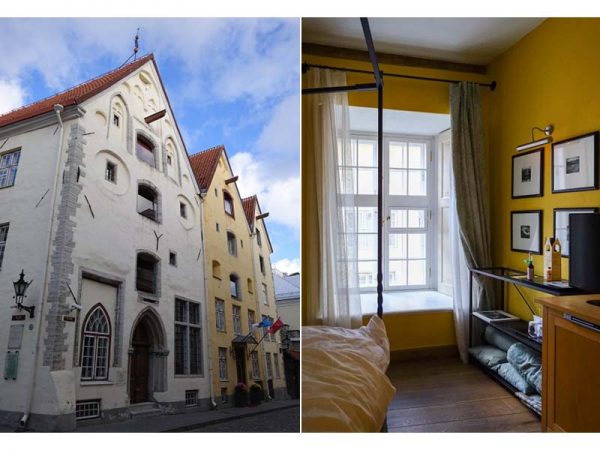 ラエコヤ広場。右手の塔のある建物が14世紀半ばから15世紀初頭に建てられたタリンの旧市庁舎