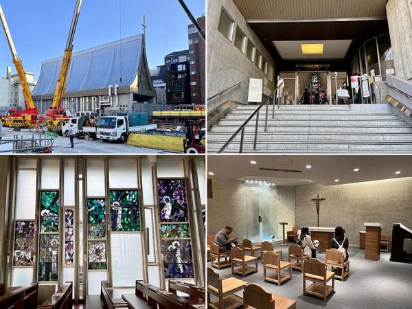 聖フランシスコ･ザビエル聖堂は1967（昭和42）年竣工。設計はスイス人司祭カール・フロイラーと富家宏泰（富家建築事務所）。教会のホームページは「屋根の曲線は日本古来の神社様式を取り入れたもの」と説明している