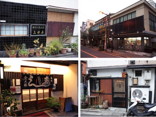 裏浅草は大人の雰囲気の飲食店が並ぶ。右上は花街の見番