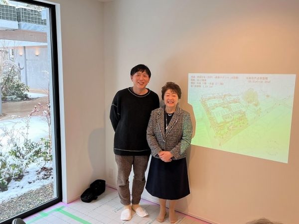 公共施設から店舗や住まい、新築もリノベーションも手がける設計事務所スターパイロッツ 代表の三浦丈典さん（左）と、株式会社鈴森 代表取締役社長 鈴木早苗さん（右）