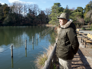 善福寺池を眺める中島さんは自然と顔がほころぶ