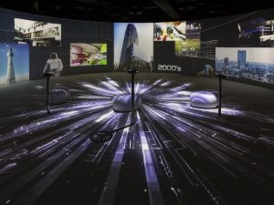 「02はじまりの物語」では､大迫力の360°シアターで、太古の昔から、集合住宅の成り立ちまでを見ることができる