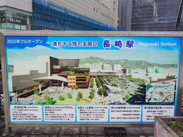 開発真っ最中の新駅ビルの様子。撮影日：2023年2月7日