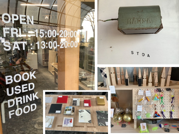 無数の古ネクタイの柱。まだ状態が良い。定年して要らなくなったネクタイを売ったものか。企業戦士たちの街らしいとも言える