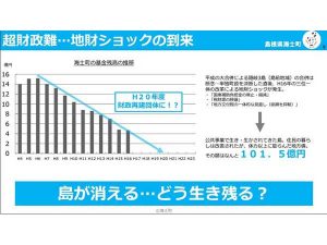 財政危機も発覚、待ったなしの状態に（資料提供/海士町）