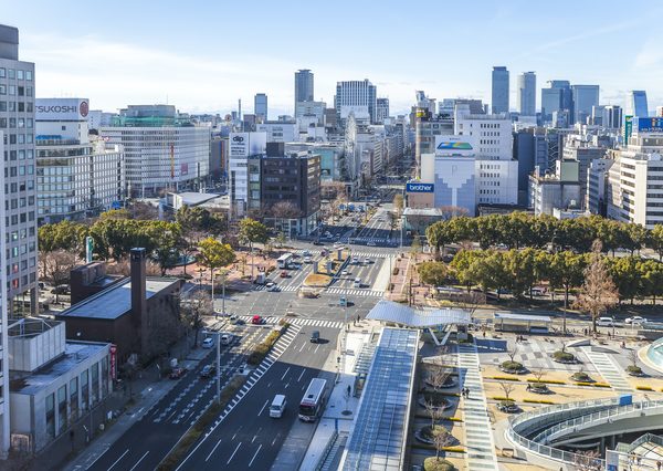 久屋大通周辺の名古屋東-8［住宅地］や名古屋東 5-1［商業地］で地価が上昇している
