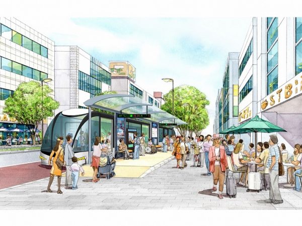 SRTの走行空間のイメージ(画像提供：名古屋市)