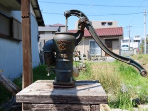 敷地内にある井戸。いざとなっても水だけは確保できる