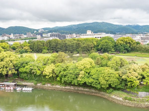 地下1階にある岡山城の模型展示