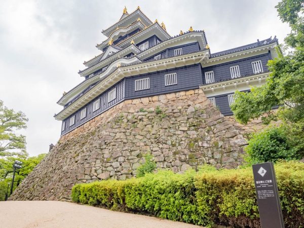 天守のリニューアル工事の様子（提供：岡山市役所）