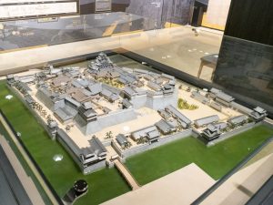 地下1階にある岡山城の模型展示