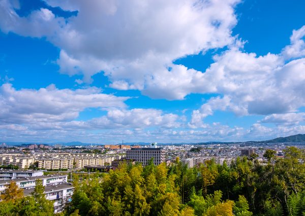 枚方市と交野市の街並み