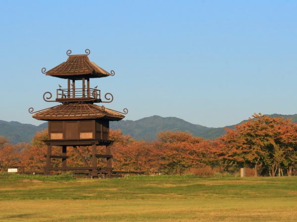 奈良県磯城郡田原本町唐古・鍵にある弥生時代の環濠集落の遺跡「唐古・鍵遺跡」