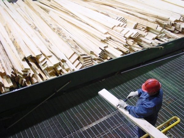 カナダの製材工場。木材の大量生産をしている大規模工場だ。カナダにはこういった工場が数多くあり、インフラも整備されている