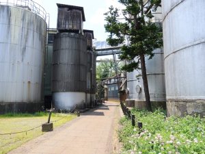 越のむらさきから吉乃川酒造へ向かう市道。確かにこんな道は珍しい