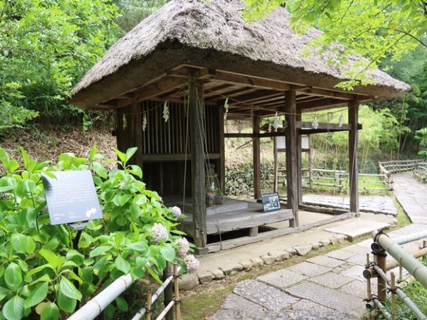 歩いていると、所々にこうした小さな建物や碑、石仏などがあり、飽きない。これはかつては四国の村々に広く分布していたという茶堂。仏様を祭るなど信仰の場であると同時に、お遍路さんの休憩場所などとしても使われたそうだ