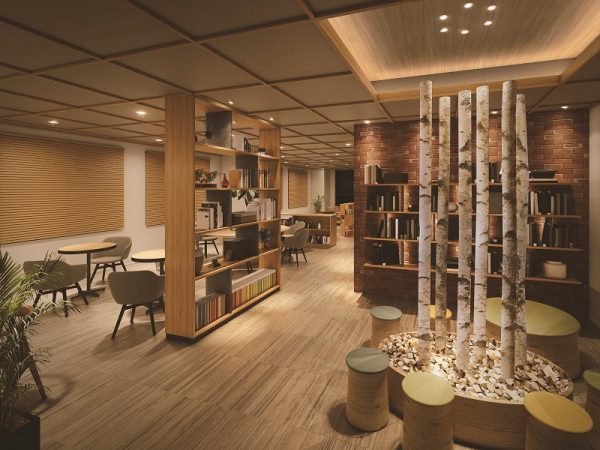 マンションサロンで見学可能な約100m2のモデルルーム（リビングダイニング）