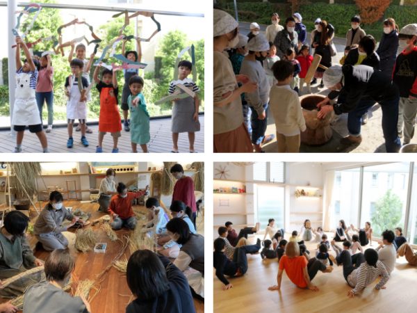 2023年4月開催の「こども食堂」。「日本の郷土ごはんシリーズ」1回目ということで、献立は、深川めし（東京の郷土料理）をメインに吸い物、たたききゅうり、デザート（寒天とあんこなど）という構成。参加者全員で作り、久しぶりに1階の囲炉裏を囲んでみんなで食べるという、「景丘の家」の風景が復活した</BR>写真提供：景丘の家