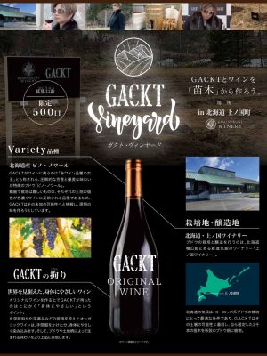 GACKTさんの上ノ国町でのワイン作りへの想いが書かれたチラシ
