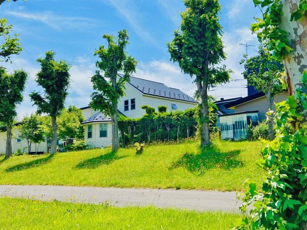 ▲北広島市の「さんぽまち」と呼ばれる北広島団地地区は、フィンランドのニュータウン「タピオラ団地」をお手本にしており、土地本来の地形や既存林を保全しながら緑豊かな住環境を整備。地区内には信号のない遊歩道が設けられており、まるでムーミンが出てきそうな美しい風景が広がっている