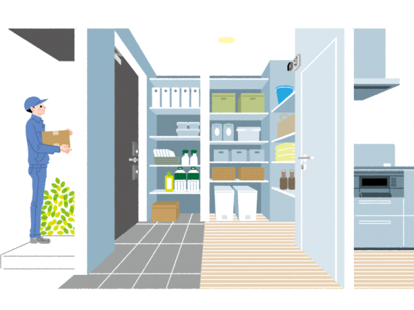 深い軒によって外と内をつなぐ空間が生まれる。柱や間仕切りのない空間は気持ちも開放的になるだろう