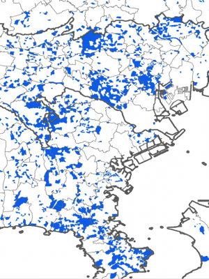 江戸川区から浦安方面上空