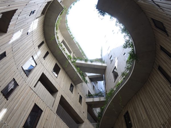 暗さがあるから明るさも引き立つ。中庭から見上げる空が美しかった