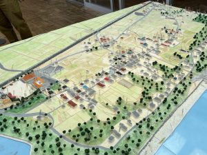 震災前の山元町中浜地区 ＊震災遺構中浜小学校