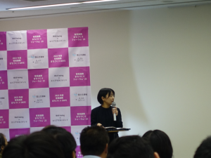 札幌駅前通地区のエリアマネジメントに取り組む内川 亜紀氏（札幌駅前通まちづくり株式会社取締役統括マネージャー）